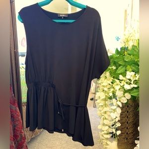 DKNY black asymmetrical top
